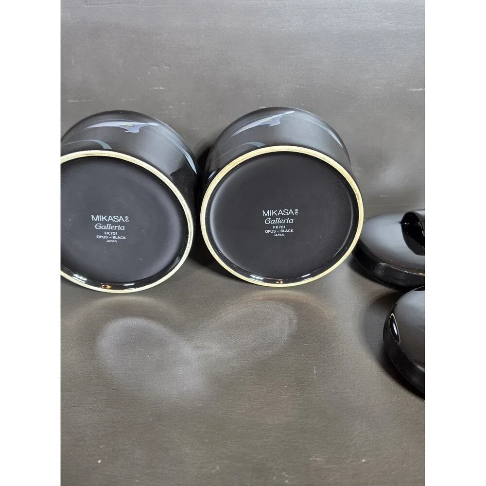 Mikasa Vintage Cala Lilly Opus Black Ceramic 4